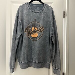 Gray Nashville Graphic Sweater